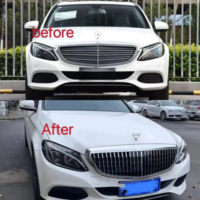 Calandre Mercedes Classe C W205 Style Maybach 2015-2021 - vue de profil - Becquet Voiture