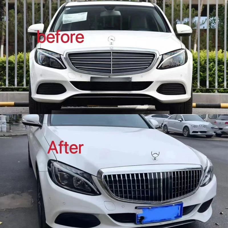Calandre Mercedes Classe C W205 Style Maybach 2015-2021 - vue de profil - Becquet Voiture