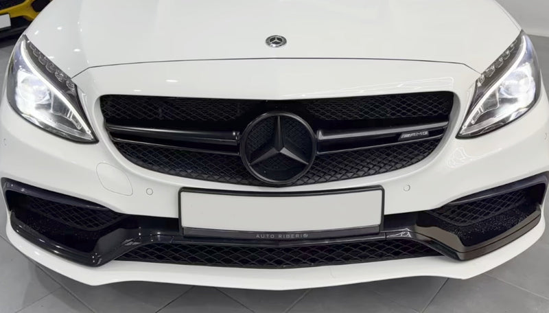 Mercedes C-Class W205 AMG-style grille - side view - Becquet Voiture