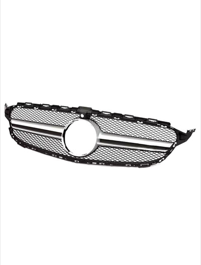 Calandre Mercedes Classe C W205 type AMG - vue de trois-quarts - Becquet Voiture