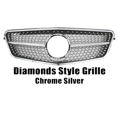 Calandre Mercedes Classe E W212 Style Diamants - détail du montage - Becquet Voiture