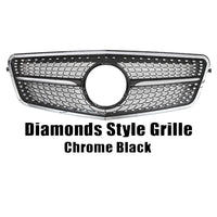 Calandre Mercedes Classe E W212 Style Diamants - vue de trois-quarts 2 - Becquet Voiture