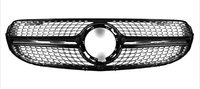 Calandre Mercedes GLC W253 type Diamant - vue de trois-quarts - Becquet Voiture