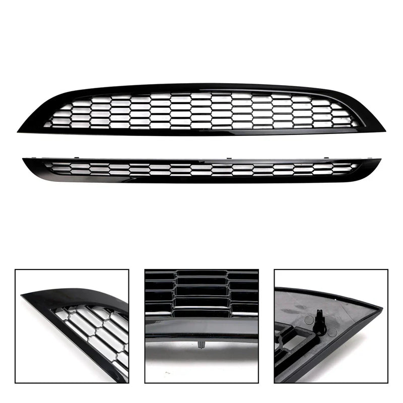 Calandre MINI R52 Maille Nid d'Abeille 2002-2006 Noir - vue de face - Becquet Voiture
