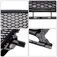 Gloss Black Honeycomb Grille Audi Q5 2013-2017 - studio packshot - Becquet Voiture