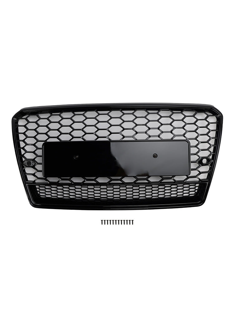 Black Honeycomb Grille RS7 Style Audi A7 S7 2012-2015 - top view - Becquet Voiture