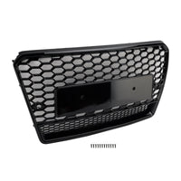 Black Honeycomb Grille RS7 Style Audi A7 S7 2012-2015 - front view - Becquet Voiture