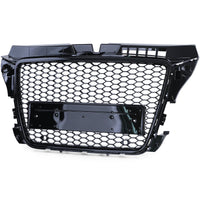 Calandre nid d'abeille noire RS3 Audi A3 8P 2005-2012 - vue de face - Becquet Voiture