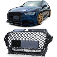 Calandre nid d'abeille noire RS3 Audi A3 8V 2012-2020 - packshot studio - Becquet Voiture