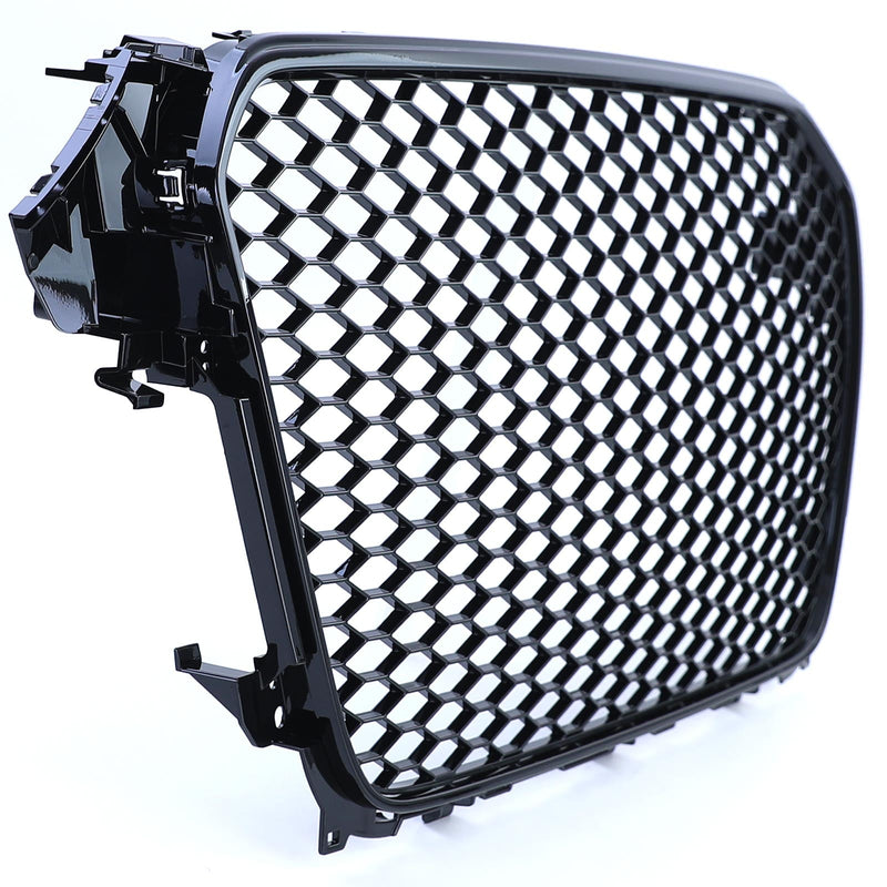 Calandre nid d'abeille noire RS4 Audi A4 B8 2007-2015 - détail du montage - Becquet Voiture