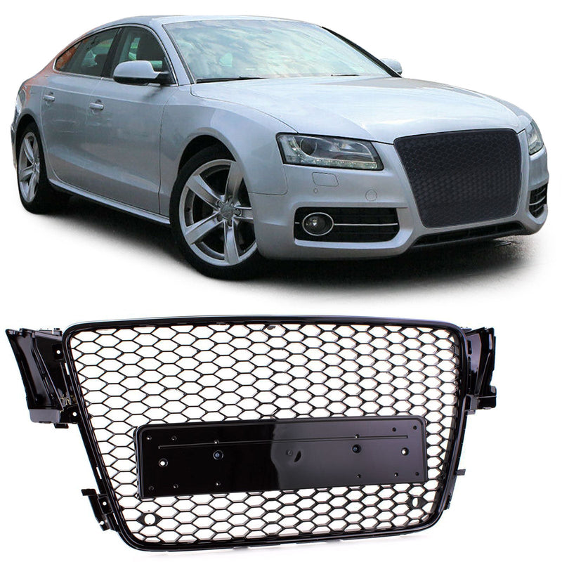 Calandre nid d'abeille noire RS5 Audi A5 B8 2007-2017 - vue de face - Becquet Voiture