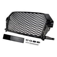 Wabenkühlergrill RSQ3 Schwarz glänzend Audi Q3 2016-2018 - im Einsatz - Becquet Voiture