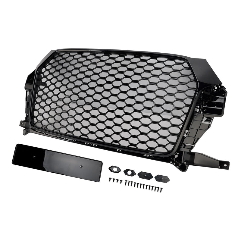 Wabenkühlergrill RSQ3 Schwarz glänzend Audi Q3 2016-2018 - im Einsatz - Becquet Voiture