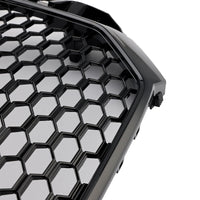 Wabenkühlergrill RSQ3 Schwarz glänzend Audi Q3 2016-2018 - Dreiviertelansicht - Becquet Voiture