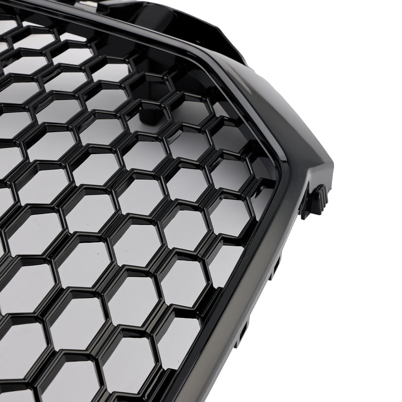Wabenkühlergrill RSQ3 Schwarz glänzend Audi Q3 2016-2018 - Dreiviertelansicht - Becquet Voiture
