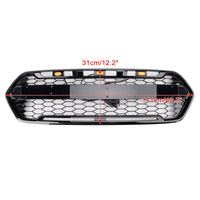 Calandre Noir Brillant 3 LED Ford Transit Custom Raptor 2018-2023 - vue de profil - Becquet Voiture