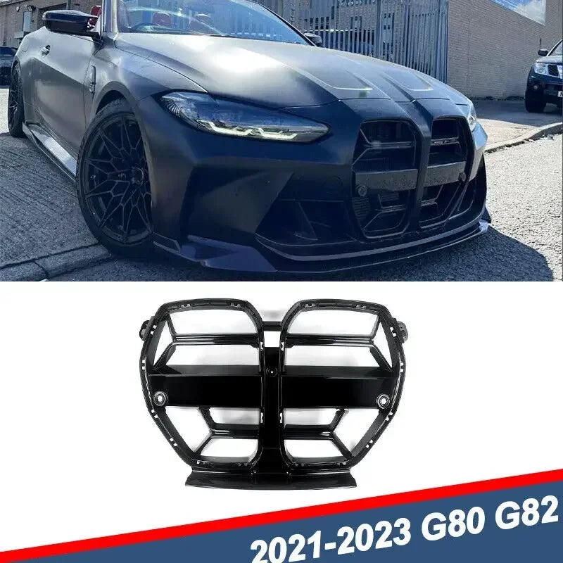 Calandre Noir Brillant BMW M3 M4 G80 G82 CSL - vue de face - Becquet Voiture