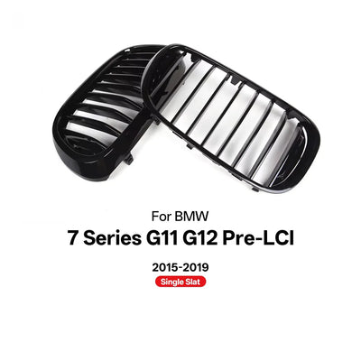 Calandre Noir Brillant BMW Série 7 G11 G12 2015-2019 - détail du montage - Becquet Voiture