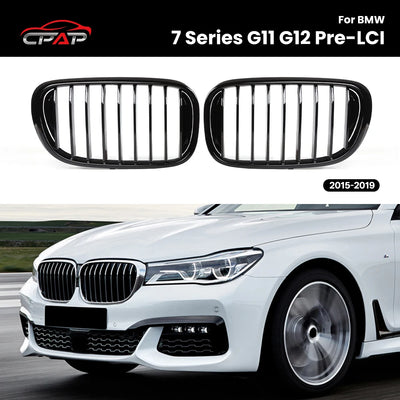 Calandre Noir Brillant BMW Série 7 G11 G12 2015-2019 - vue de face - Becquet Voiture