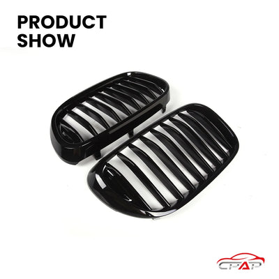 Calandre Noir Brillant BMW Série 7 G11 G12 2015-2019 - vue de trois-quarts - Becquet Voiture