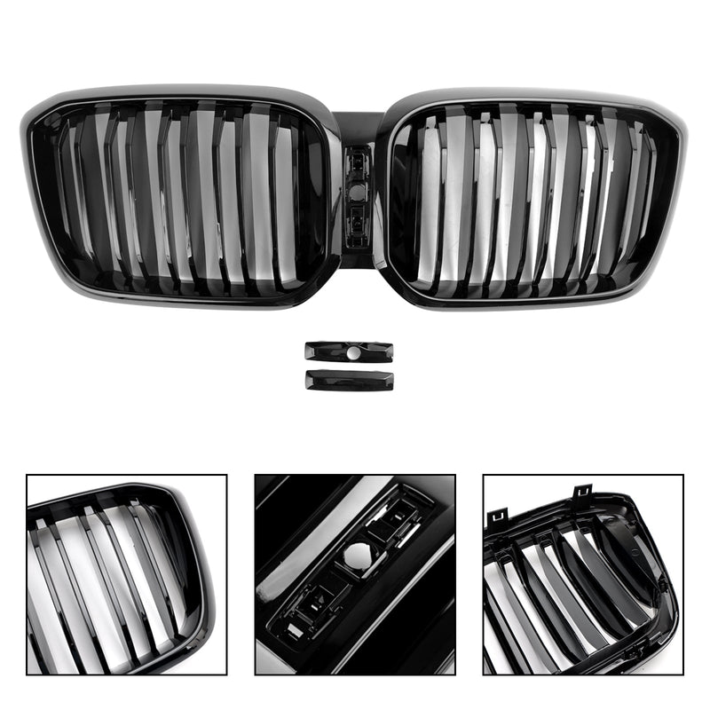 Kühlergrill Schwarz Glänzend BMW X3 X4 G01 G02 2022-2023 - Studio-Packshot - Becquet Voiture