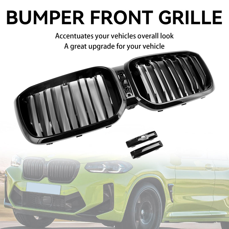 Kühlergrill Schwarz Glänzend BMW X3 X4 G01 G02 2022-2023 - Rückansicht - Becquet Voiture