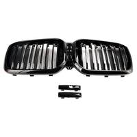 Kühlergrill Schwarz Glänzend BMW X3 X4 G01 G02 2022-2023 - Vorderansicht - Becquet Voiture
