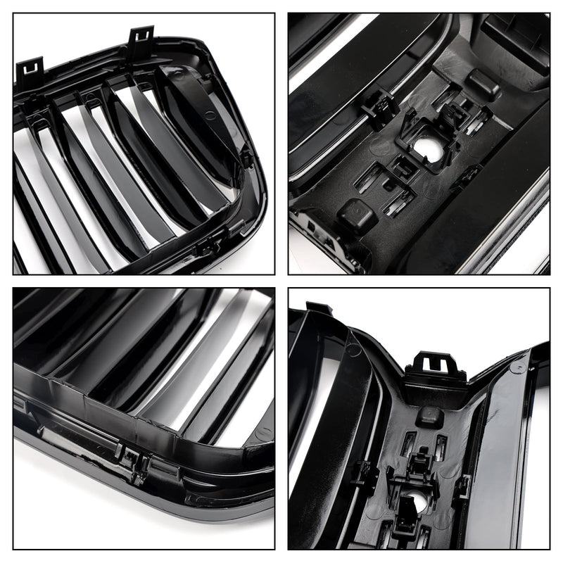 Kühlergrill Schwarz Glänzend BMW X3 X4 G01 G02 2022-2023 - Seitenansicht 2 - Becquet Voiture
