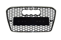 Black and Chrome Grille Audi A5 B9 12-16 RS5 Look - front view - Becquet Voiture
