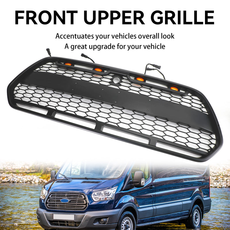 Calandre Noir Mate LED Ford Transit MK8 Raptor 2015-2018 - vue de trois-quarts - Becquet Voiture