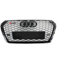 Calandre Noire Nid Abeille RS4 RS5 Audi A4 S4 A5 S5 B8 - vue de face - Becquet Voiture