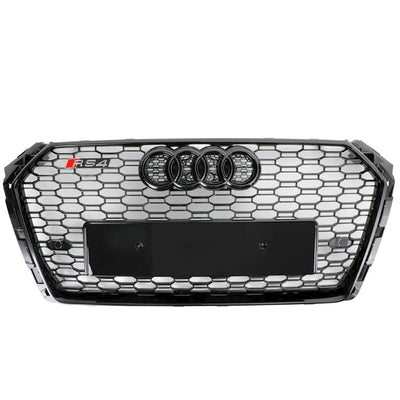 Calandre Noire Nid Abeille RS4 RS5 Audi A4 S4 A5 S5 B8 - vue de face - Becquet Voiture