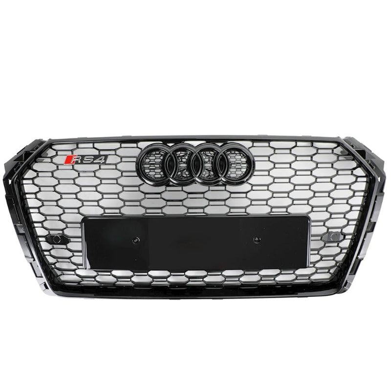 Calandre Noire Nid Abeille RS4 RS5 Audi A4 S4 A5 S5 B8 - vue de face - Becquet Voiture