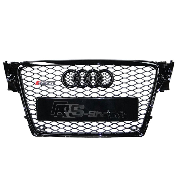 Calandre Noire Nid Abeille RS4 RS5 Audi A4 S4 A5 S5 B8 - vue rapprochée - Becquet Voiture