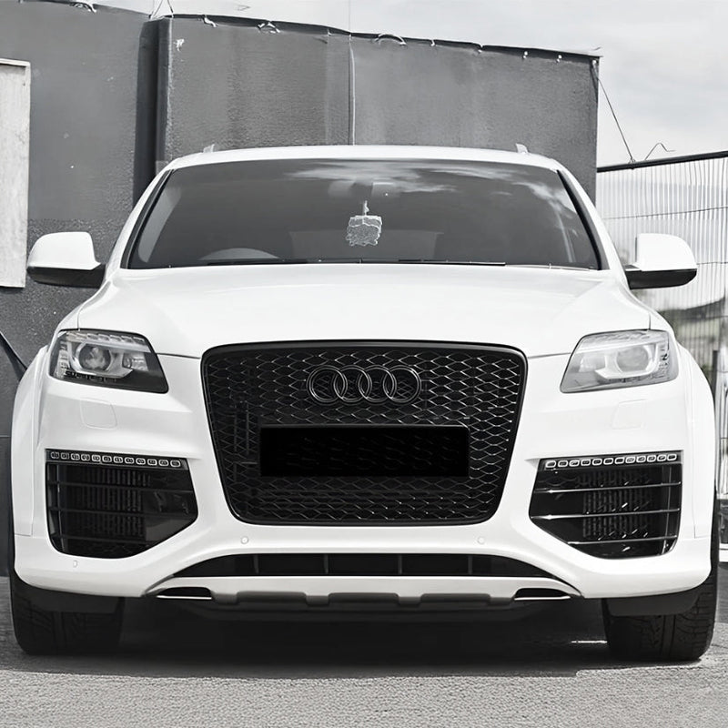 Black Honeycomb Grille RS Style Audi Q7 4L 2005-2015 - rear view - Becquet Voiture