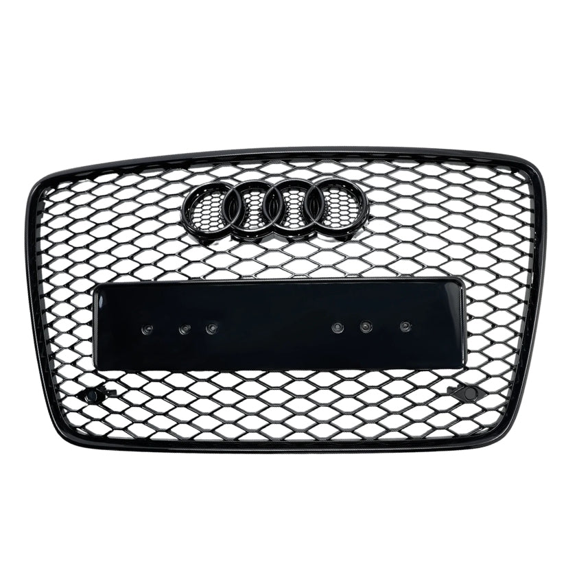 Calandre Noire Nid Abeille Style RS Audi Q7 4L 2005-2015 - vue de face - Becquet Voiture