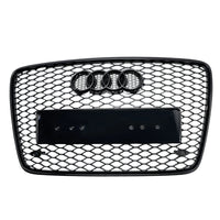 Black Honeycomb Grille RS Style Audi Q7 4L 2005-2015 - front view - Becquet Voiture