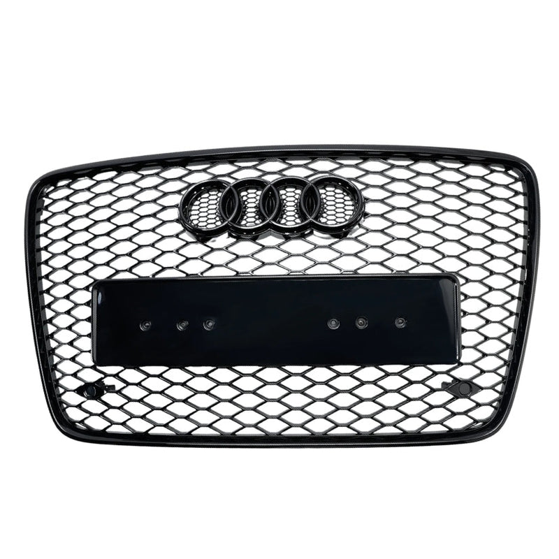 Black Honeycomb Grille RS Style Audi Q7 4L 2005-2015 - front view - Becquet Voiture