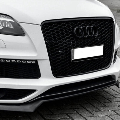Calandre Noire Nid Abeille Style RS Audi Q7 4L 2005-2015 - vue de profil - Becquet Voiture