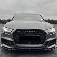 Black Honeycomb Grille RS3 Style Audi A3 S3 8V - studio packshot - Becquet Voiture