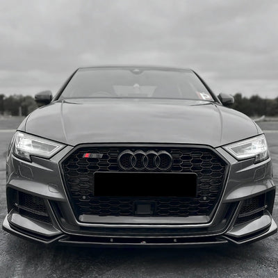 Calandre Noire Nid Abeille Style RS3 Audi A3 S3 8V - packshot studio - Becquet Voiture