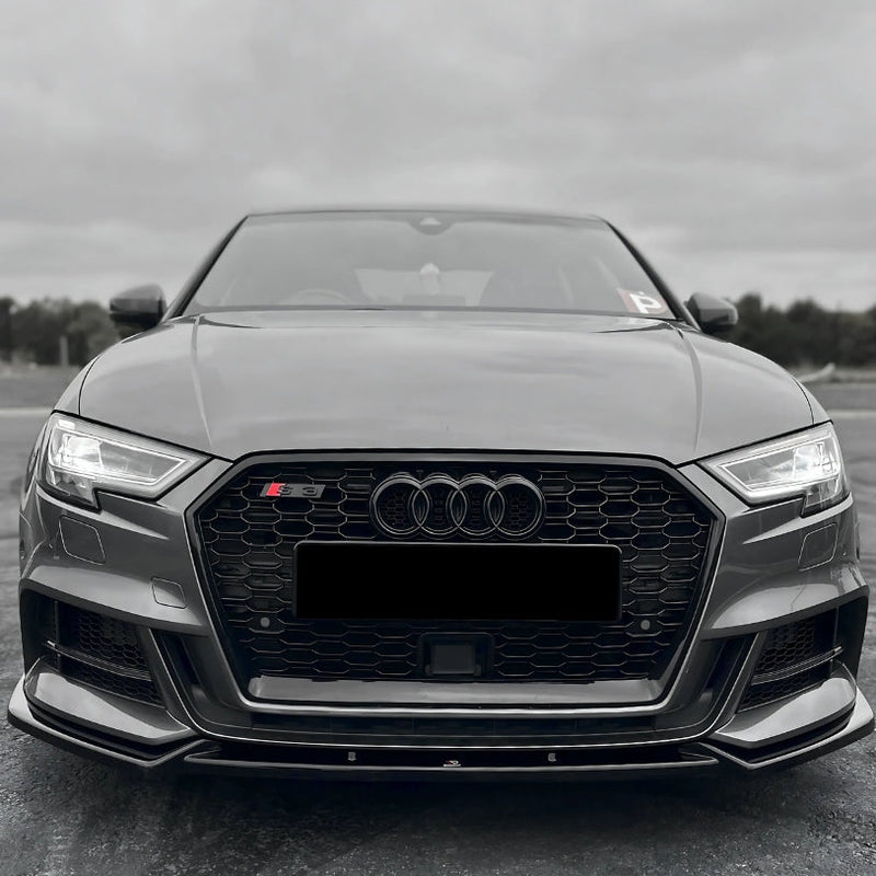 Black Honeycomb Grille RS3 Style Audi A3 S3 8V - studio packshot - Becquet Voiture