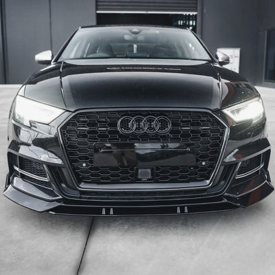 Calandre Noire Nid Abeille Style RS3 Audi A3 S3 8V - vue arrière - Becquet Voiture