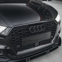 Black Honeycomb Grille RS3 Style Audi A3 S3 8V - side view - Becquet Voiture