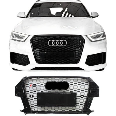 Calandre Noire Style RSQ3 Audi Q3 - installé sur véhicule - Becquet Voiture