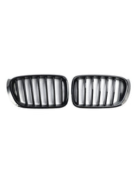 Calandre Pare-Chocs BMW X3 F25 X4 F26 Noir Facelift 2014-2017 - vue de trois-quarts 2 - Becquet Voiture