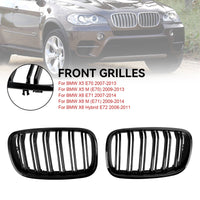 Calandre Pare-Chocs BMW X6 M E71 Noir Brillant 2009-2014 - installé sur véhicule - Becquet Voiture