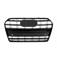 Black Performance Grille for Audi A6 2016–2019 - front view - Becquet Voiture