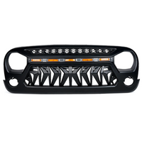 Calandre Performance Noir Mat Jeep Wrangler JL 2017-2021 - vue de face - Becquet Voiture