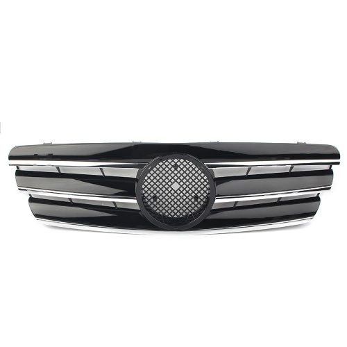 Calandre Premium S Mercedes Classe C W203 Noir Chrome - vue de face - Becquet Voiture